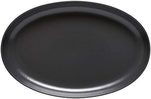 Casafina Ceramic Stoneware 16'' Oval Platter - Pacifica Collection, Seed Grey | Microwave, Dishwasher, Oven & Freezer Safe Dinnerware | Food Safe Glazing | Restaurant Quality Serveware by Casafina