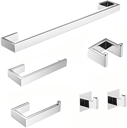 Fapully 23.6-Inch 6 Piece Bathroom Hardware Accessories Set Chrome by Fapully