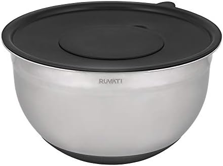 Ruvati 5 quart mixing bowl and colander set with grater attachments (6 piece set) - RVA1255 - Image 5