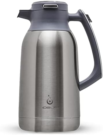 IDEUS Thermal Coffee Carafe 68oz, Beverage Dispenser Metallic by IDEUS