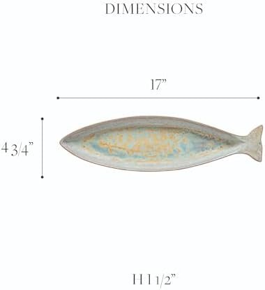 Casafina Ceramic Stoneware 17" Cavala (Mackarel) Platter - Dori Collection, Atlantic Blue | Microwave & Dishwasher Safe Dinnerware | Food Safe Glazing | Restaurant Quality Serveware - Image 2