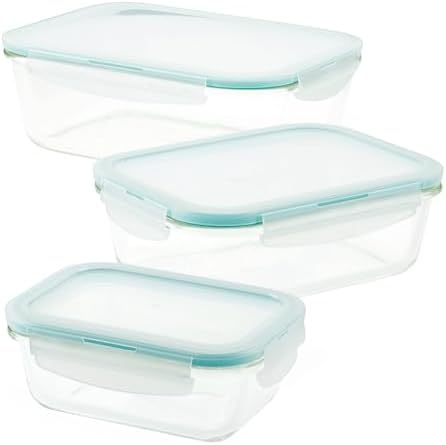 LOCK & LOCK Purely Better Glass Food Storage Container Set, 6 Piece, Clear by LocknLock