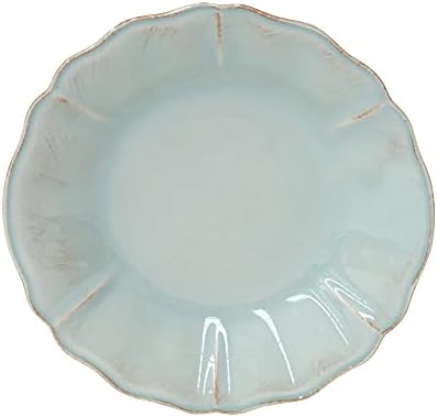 Costa Nova Ceramic Stoneware 10'' Soup Pasta Plate - Alentejo Collection, Turquoise | Microwave & Dishwasher Safe Dinnerware | Food Safe Glazing | Restaurant Quality Tableware by CostaNova