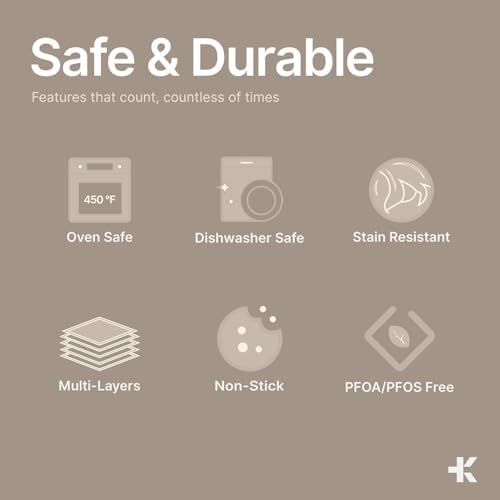 Pots and Pans Set, 23-Piece Non Stick Cookware & Bakeware Sets with Plaid Pattern, Stackable Design, Dishwasher Safe, Stain-resistant, Oven & All-Stove Safe, Tempered Glass Lid, Dark Gray - Image 5