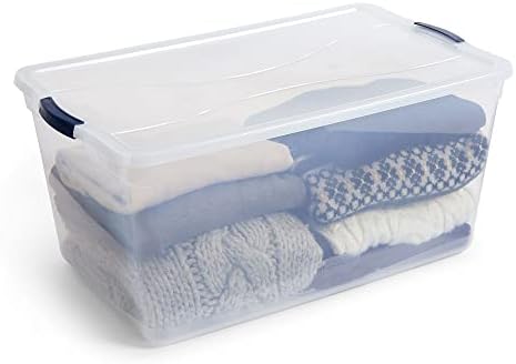 Rubbermaid Cleverstore 95 Qt Clear Storage Bins with Lids, 4-Pack, Stackable, BPA-Free, Made in USA - Image 4