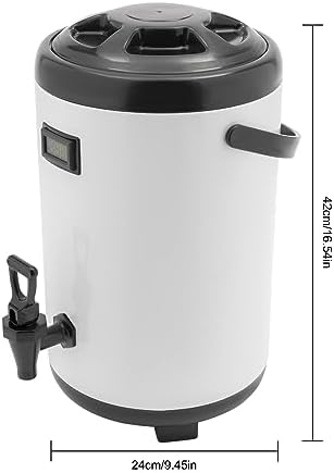 Hot Beverage Dispenser, 10L/2.64Gal Insulated Beverage Dispensers Insulated Thermal Hot and Cold Beverage Dispenser with Spigot & Thermometer Stainless Steel Drink Dispenser for Tea Coffee Milk - Image 6