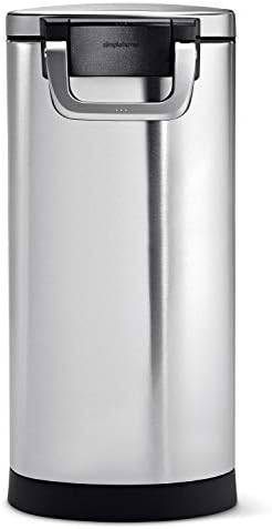 simplehuman Large Pet Food Storage Container, Holds 30-35 lb / 14-16 kg of Dry Dog Food, Cat Food, or Bird Seed, Airtight Lock-Tight Lid with Magnetic Scoop, BPA-Free, Brushed Stainless Steel - Image 3