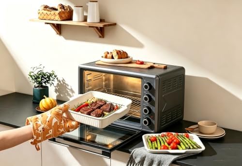 3‑Pcs Baking Dish Set with Lid & Grill Racks, Stackable Bakeware - Image 7