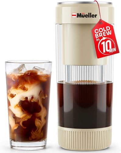 Mueller RapidBrew Cold Brew Coffee Maker, Cappuccino Beige by MUELLERHOME