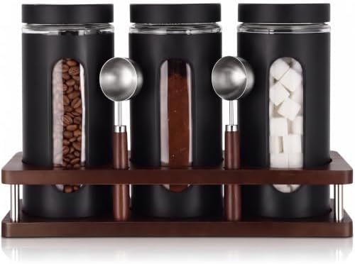Suclain Stainless Steel Coffee Grounds Canisters Container with Shelf by Suclain