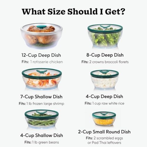 Anyday 4-Piece Medium Glass Food Storage with Lids (Clear Black Sesame) - Image 5