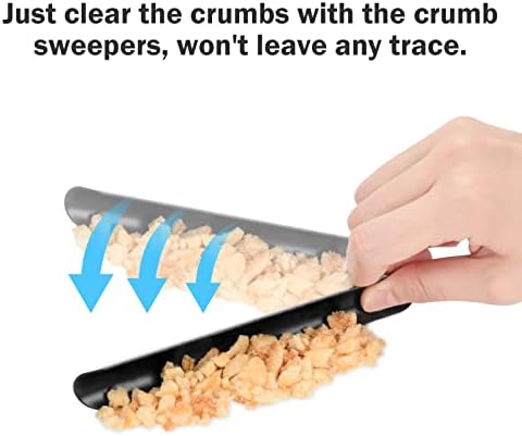 Crumbers, Table Cleaner Tool, Stainless Steel Crumbers for Servers, Bread Crumber, Crumb Sweeper, Restaurant Table Scraper for Crumbs on Table for Servers, Waiters and Waitresses (3 PACK, Black) - Image 2
