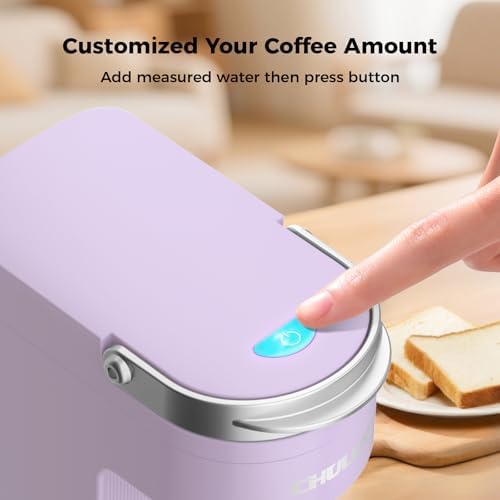 CHULUX Compact Single Serve Coffee Maker Brewer for K Cup Pod, Light Violet - Image 3