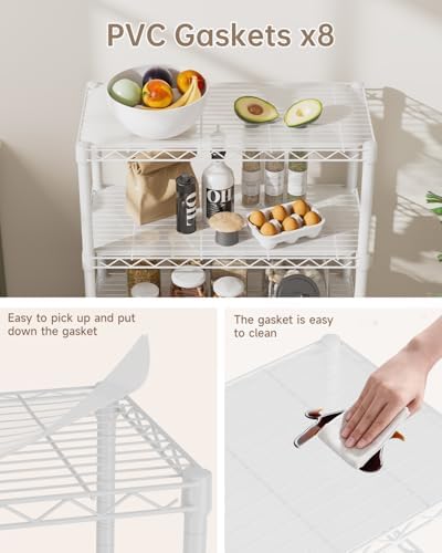 Golpart 8Tier Adjustable Storage Shelves Metal Wire Shelving Standing Shelf - Image 4