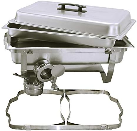 TigerChef Chafing Dish Buffet Set - Chaffing Dishes Stainless Steel - Chafer and Buffet Warmer Set with Steam Pans and Folding Frame - Food Warmers for Parties Buffets (1, 3 Third Inserts) - Image 3