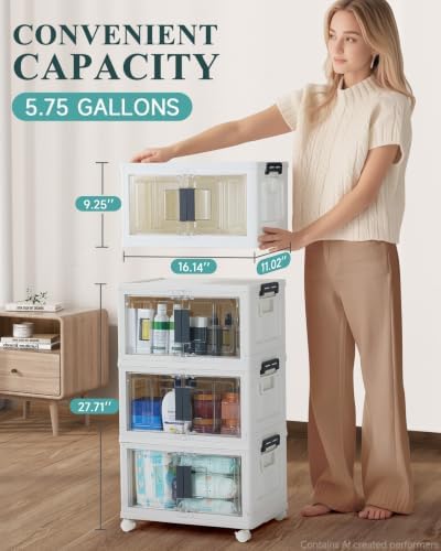 OlarHike 23QT Storage Bins with Lids for Closet, Office, Room, 3 Pack - Image 6