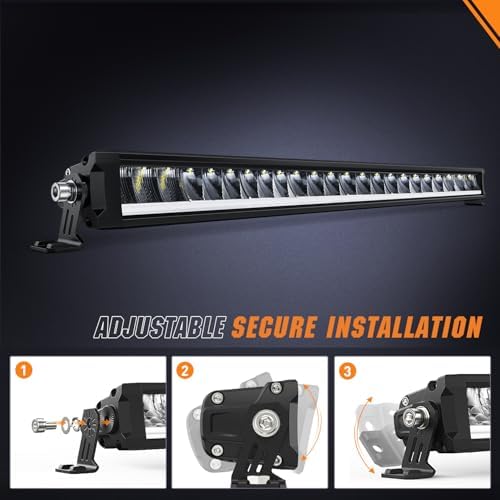 Nilight LED Light Bar with Amber DRL 30 Inch 120W Single Row Light - Image 7