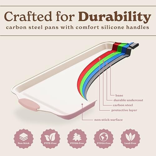Country Kitchen Nonstick Stackable Bakeware Set - Durable, Easy Release Baking Set- 22 Pc. Includes Silicone Muffin Cups - Image 6