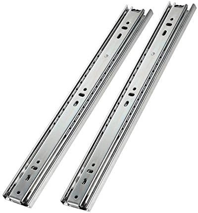SHUHANG 5 Pairs Full Extension Drawer Slides 10 12 14 16 18 20 22 24 Inch 100lb Load Capacity Side Mount Ball Bearing Glides Runners Rails Cabinet Dresser Wardrobe Kitchen Trash (24 Inch,5 Pairs) by SHUHANG