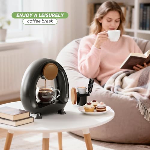 Pods and Grounds Single Serve Coffee Maker,Brew in 1 minute,Black - Image 6