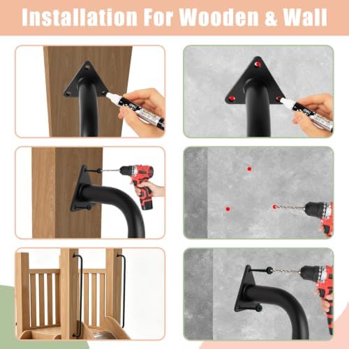 2 Pcs Black 42”Metal Playground Safety Handles for Indoor & Ourdoor - Image 3