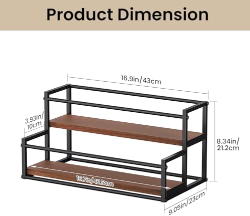 THYGIFTREE 2 Tier Liquor Bottle Display Shelf - Image 3