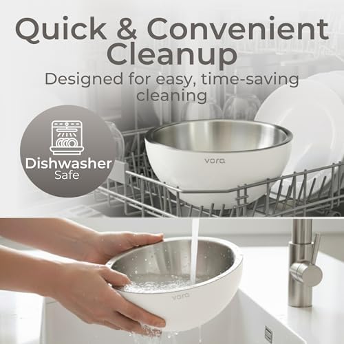 70oz White Stainless Steel Dip Chiller Bowl with Lid (2 Pack) - Image 5