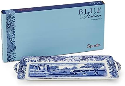 Spode Blue Italian Rectangular Sandwich Tray - Blue & White by Portmeirion