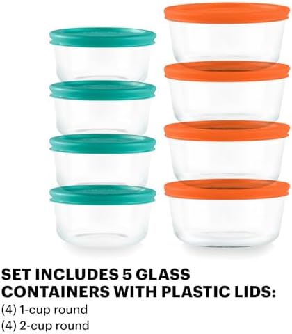 Pyrex Simply Store (8-Pack) Small Glass Food Storage Containers Set - Image 2