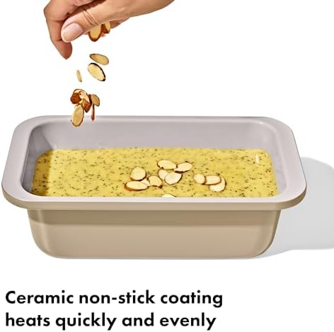 OXO Good Grips Non-Stick Pro Ceramic Coated Metal Bakeware 1Lb Loaf Pan – Biscuit (Pack of 6) - Image 3
