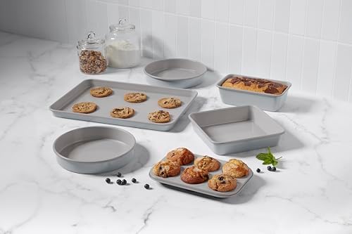 Cuisinart Chef's Classic Ceramic 6-Piece Culinary Collection Ceramic Nonstick Bakeware Set - Gorgeous Gray - Image 3