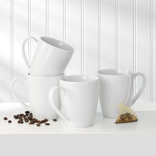 Euro Ceramica Essential Collection Fine Porcelain Classic Coupe 20-Piece Dinnerware and Serveware,4 Pieces 9-Inch Meal Bowl Included, Service for 4, Classic White - Image 5
