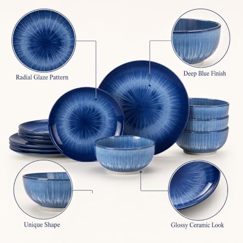 Sweejar Ceramic Dinnerware Service of 8,24 pcsPlate and Bowls for Kitchen - Image 3