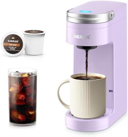 CHULUX Compact Single Serve Coffee Maker Brewer for K Cup Pod, Light Violet by CHULUX