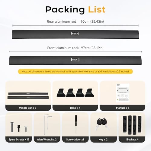 300LBS Roof Rack Cross Bars for 2019-2025 Toyota RAV4 Accessorie - Image 3