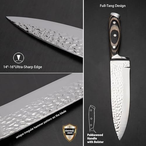15 Pieces Kitchen Knife Set with Block and Sharpener Gray - Image 3