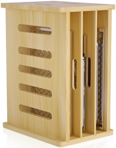 4 Tier Wooden Tray Dividers for Cabinets by Exttlliy