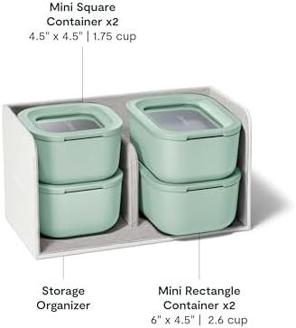 Caraway Mini Food Storage 9-Piece Set, Glass Storage Containers for Food - Image 3