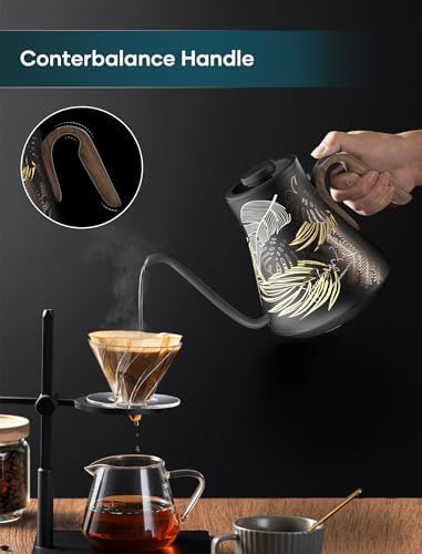 INTASTING Gooseneck Electric Kettle with ±1℉ Temperature Control, 0.9L - Image 2