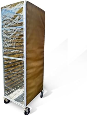 Bakery Food Pan Sheet Rack Cover | Size: 23" W x 28" L x 33" H | Material: 10 Gauge Heavy Duty PVC | Zippers: 2 | Color:Clear | Pack of 1 by LaundryBagsOnline