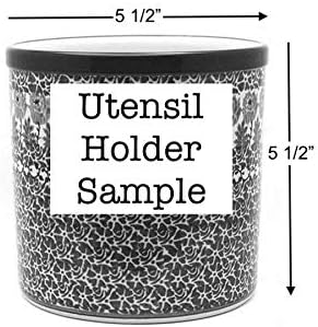 Polish Pottery Utensil Holder - Red Pansy - Image 2
