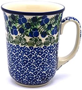 Polish Pottery Mug - 16 oz. Bistro - Huckleberry by Polish+Pottery+Gallery