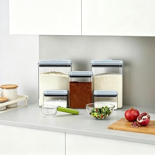 Pop Push Button Airtight Food Storage Containers Baking Set 5 Pcs - Image 7