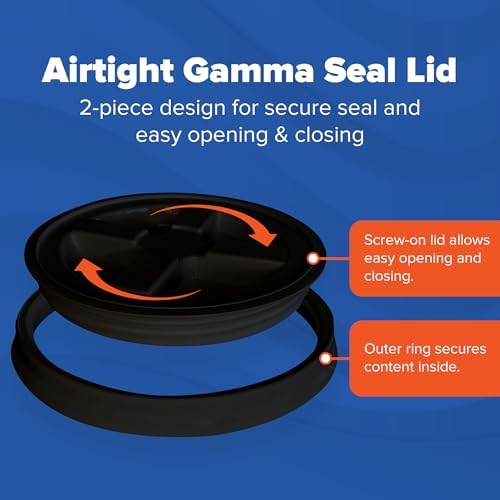 ePackageSupply 5 Gallon Black Bucket with Gamma Seal Screw on Airtight Lid | Made in USA | Food Grade | Heavy-Duty HPDE Plastic | Durable 90 Mil All Purpose Pail | Easy Stack and Store | BPA Free - Image 5