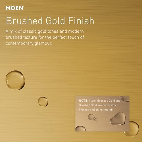 Moen Align Brushed Gold 18-Inch Modern Single -Towel Bar, YB0418BG - Image 3