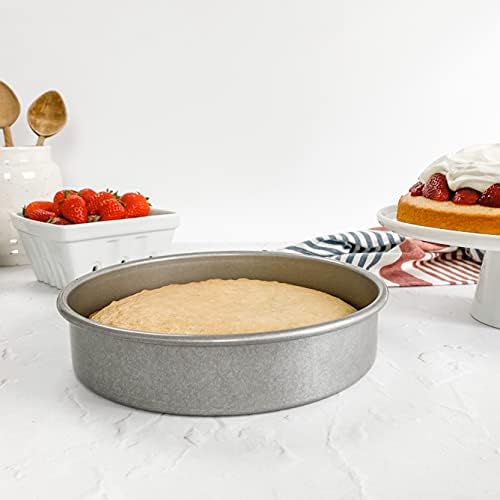 USA Pan Bakeware Aluminzed Steel 5-Piece Set Half, Cookie Sheet, Loaf, Square, Round Cake Pan - Image 6