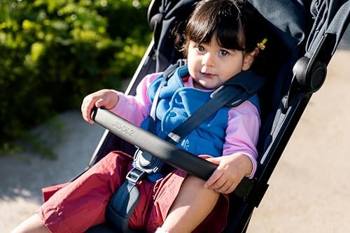 Joolz Aer2 Foldable Bumper Bar for Joolz Aer2 Stroller – One-Hand Fold Compatible, Secure & Comfortable Toddler Support Bar, Leatherette Finish, Easy Click-On Design - Black Carbon - Image 2