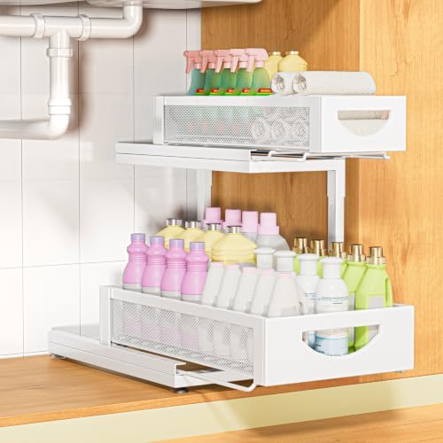 Under Sink Organizer for Kitchen and Bathroom Cabinets Pull Out Storage by Aekenr