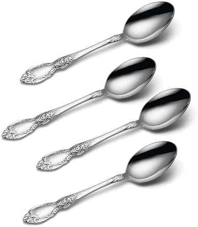 Oneida Wordsworth Dinner Spoons Silverware Set for 4, Flatware - Image 2