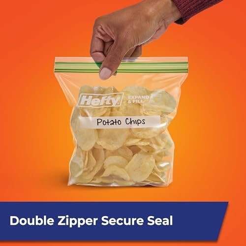 Hefty XL Press to Close Plastic Sandwich Expand and Fill Food Storage Bags, 130 Count (Pack of 4) - Image 3